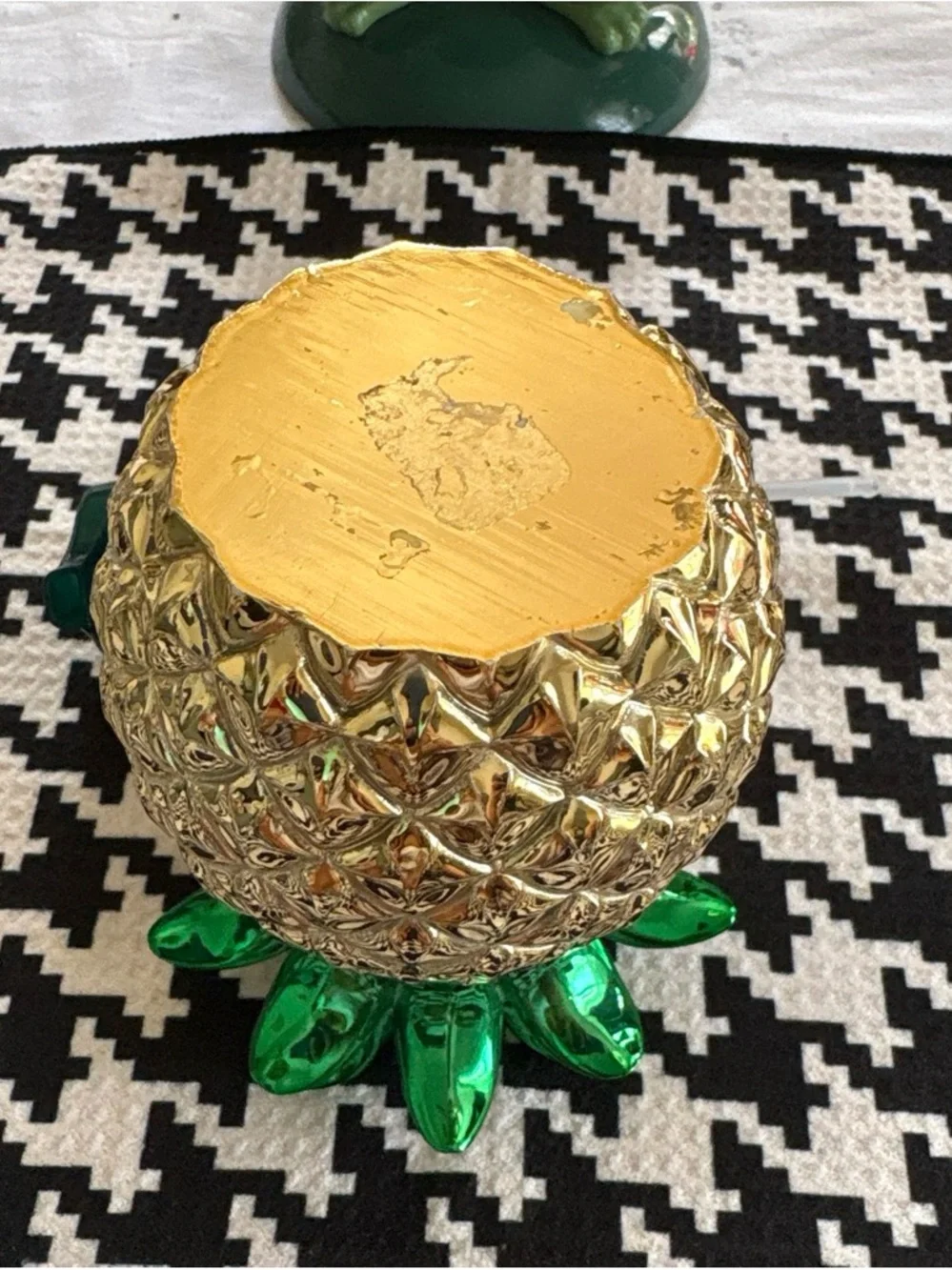 Pineapple Foaming Soap Dispenser - Gold & Green